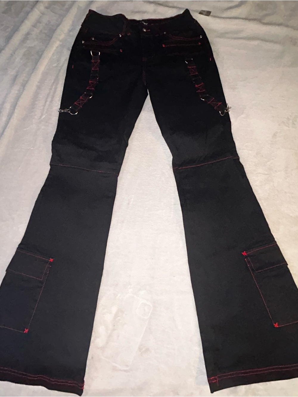 Hot Topic Bondage Pants Size 5 Black Goth Punk Emo Tripp Style Y2K Rave New